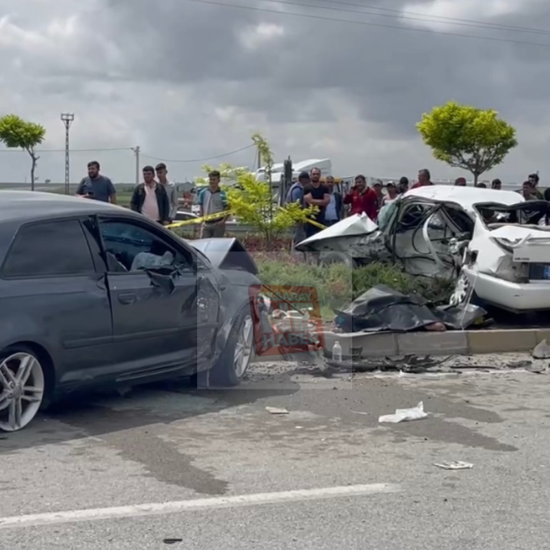 Aksaray'da trafik kazası 3 ölü 2 yaralı #1