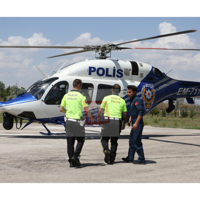 Aksaray'da helikopter destekli trafik denetimi gerçekleşti #3