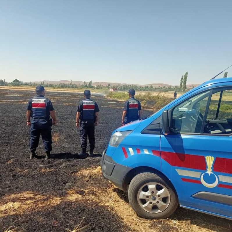 Aksaray'da anız yakan şahsa işlem yapıldı #1