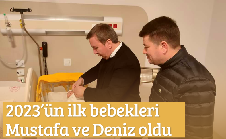 2023'ün ilk bebekleri Mustafa ve Deniz oldu