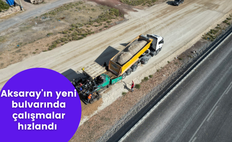 Aksaray'ın yeni bulvarında çalışmalar hızlandı