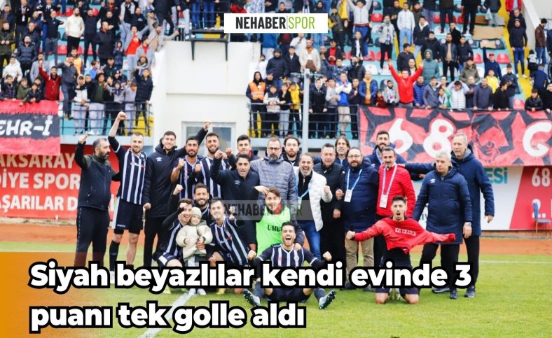 Siyah beyazlılar kendi evinde 3 puanı tek golle aldı