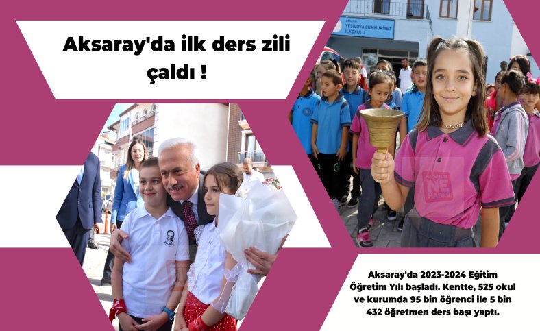 Aksaray'da ilk ders zili çaldı !