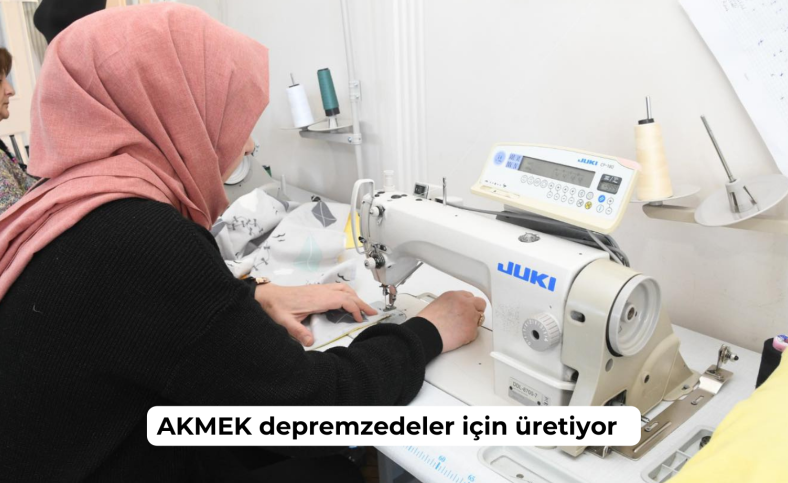 AKMEK depremzedeler için üretiyor