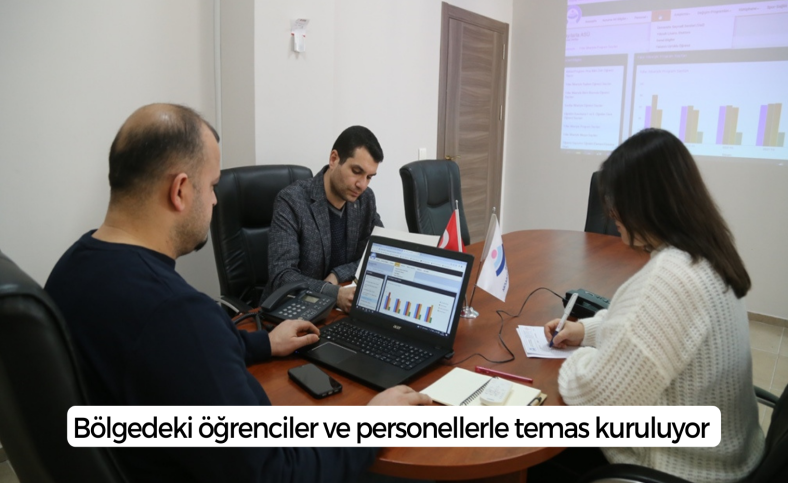 Bölgedeki öğrenciler ve personellerle temas kuruluyor