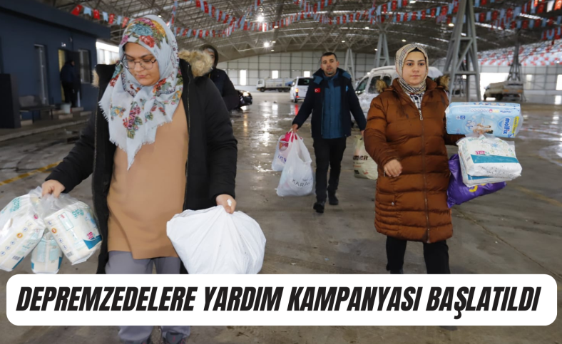 Depremzedelere yardım kampanyası başlatıldı