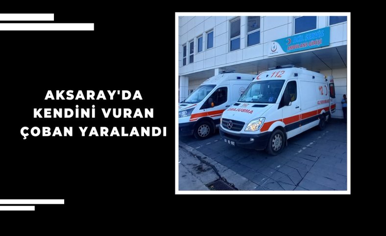 Aksaray'da kendini vuran çoban yaralandı