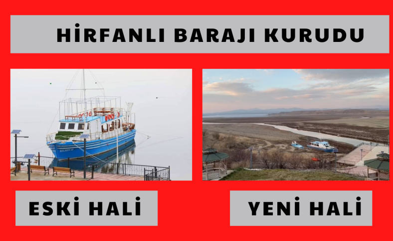 Hirfanlı barajı kurudu