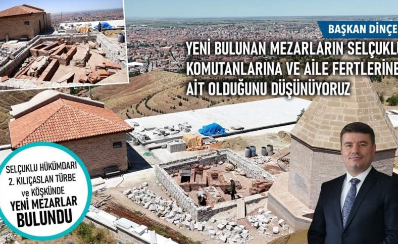 KILIÇASLAN TEPESİNDE MEZARLAR BULUNDU